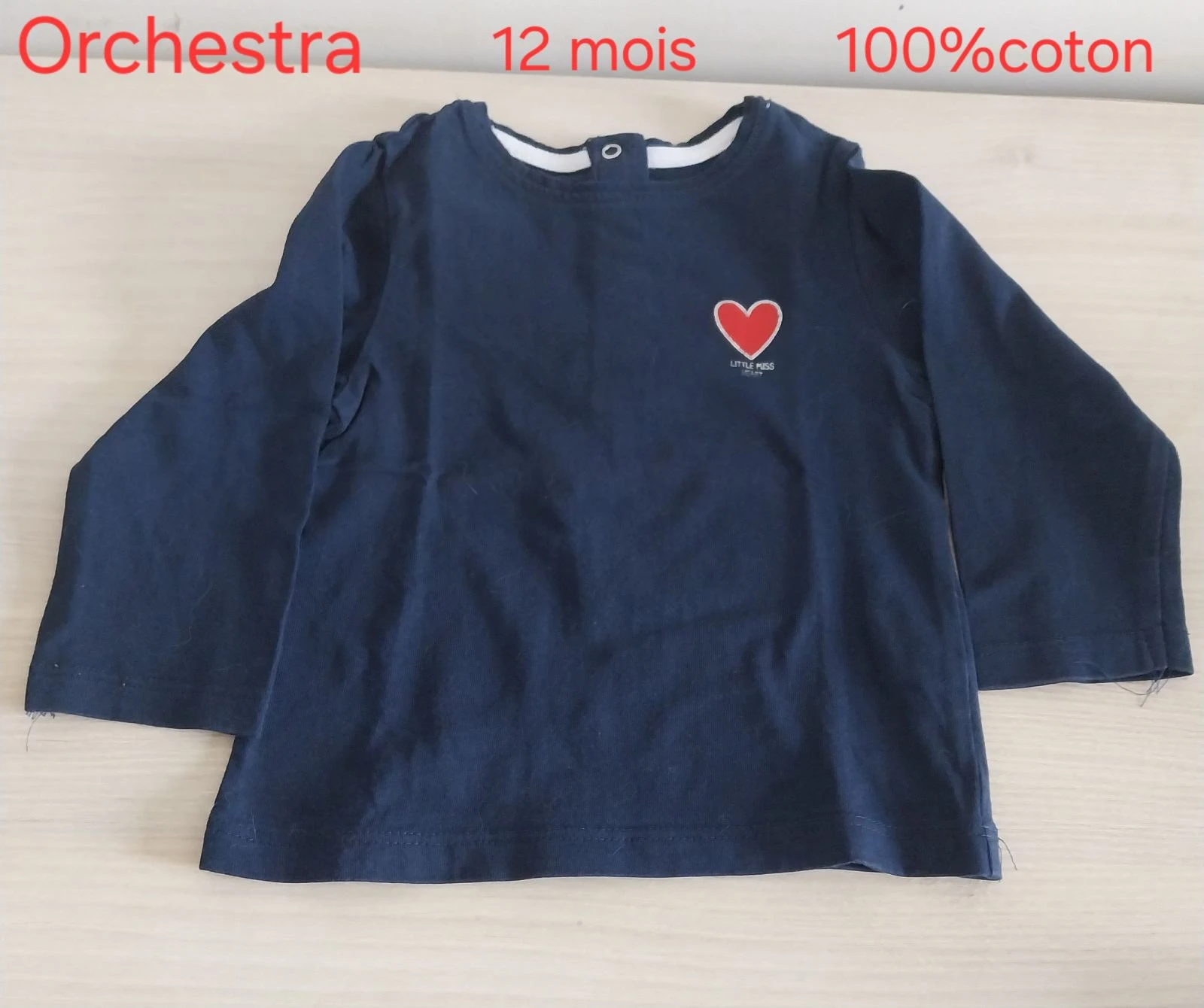 Lot of 4 long-sleeved tops for girls 12 months – photo 3